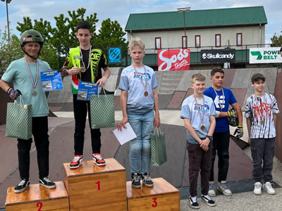 U15 kategória helyezettjei