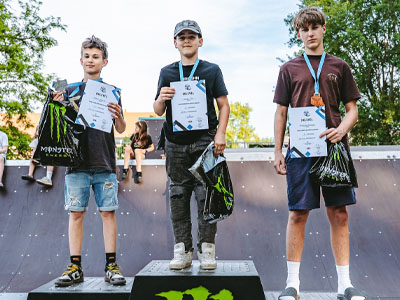 U15 fiú kategória helyezettjei