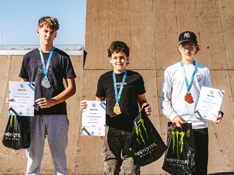 U15 fiú kategória helyezettjei
